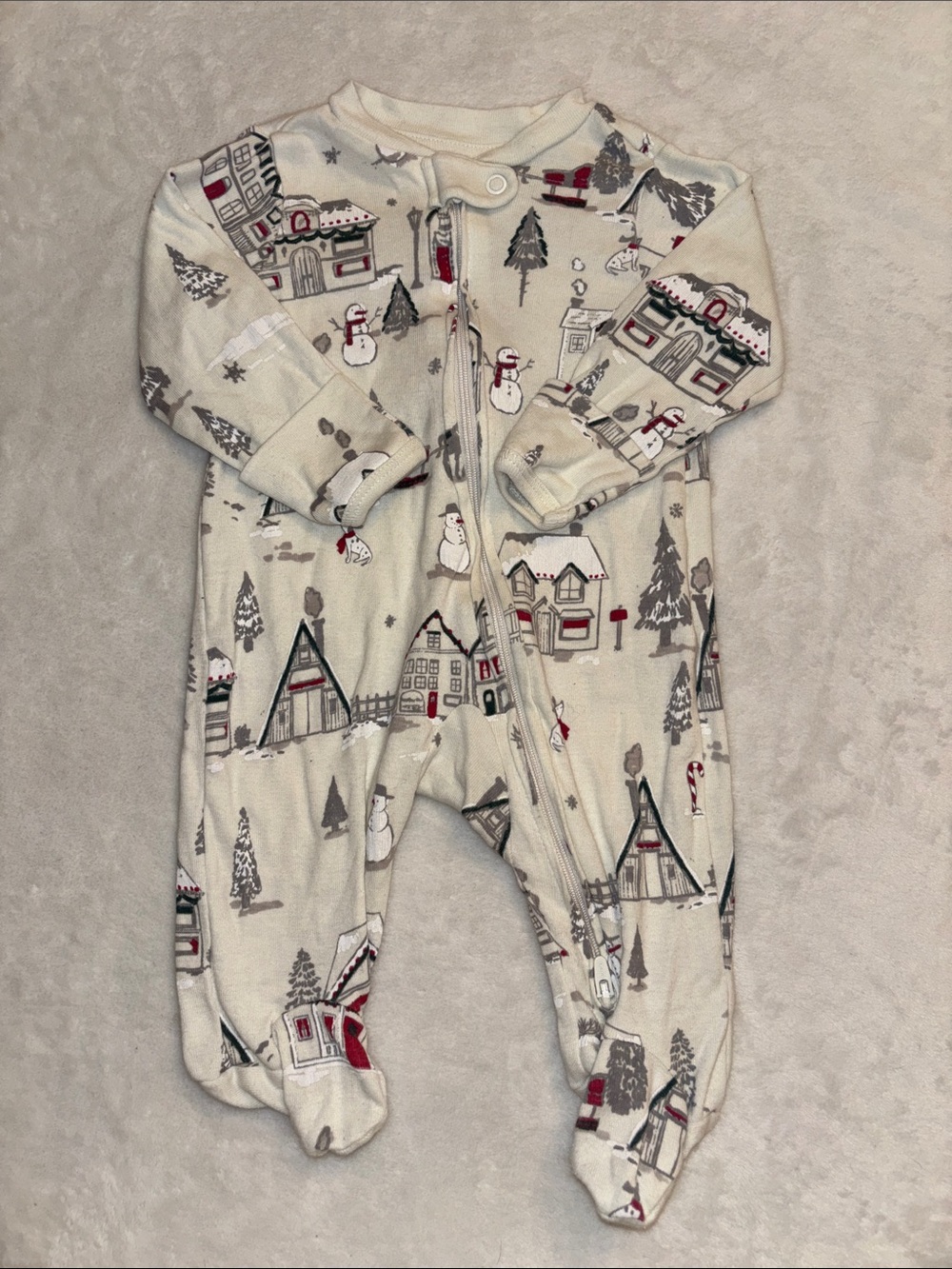 Little planet carters organic Holiday Village Footed One-Piece Sleeper footie